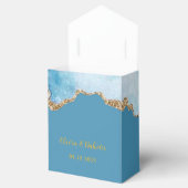 Ballotins Dusty Blue and Gold Agate Mariage personnalisé (Ouvert)