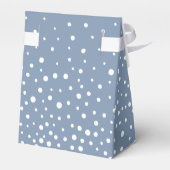 Ballotins Dusty blue and white polka dot pattern wedding fav (Arrière)