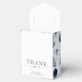 Ballotins Dusty Blue et Navy Blue Floral Wedding Favor Box (Ouvert)