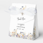 Ballotins Dusty Blue Fleurs sauvages BOHO Mariage Merci (Verso)