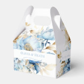 Ballotins Dusty Blue Floral Mariage or (Arrière)