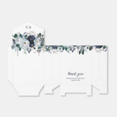 Ballotins Dusty Blue Floral Wedding Favor Box (Déplié)