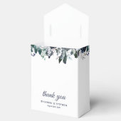 Ballotins Dusty Blue Floral Wedding Favor Box (Ouvert)