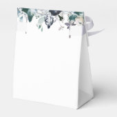 Ballotins Dusty Blue Floral Wedding Favor Box (Arrière)