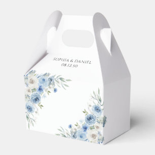 Ballotins Dusty Blue Ivory Floral Mariage Ballotin de cérémo