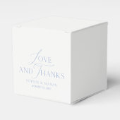 Ballotins Dusty Blue “Love and Thanks” Wedding (Verso)