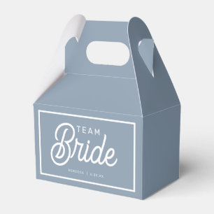 Ballotins Dusty Blue Modern Team Bride Ballotin personnalisé