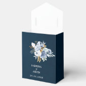 Ballotins Dusty Blue Navy Blanc Or Floral Mariage (Ouvert)
