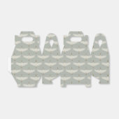 Ballotins Dusty Blue Neutral Birds Grues Art Déco Motif (Déplié)