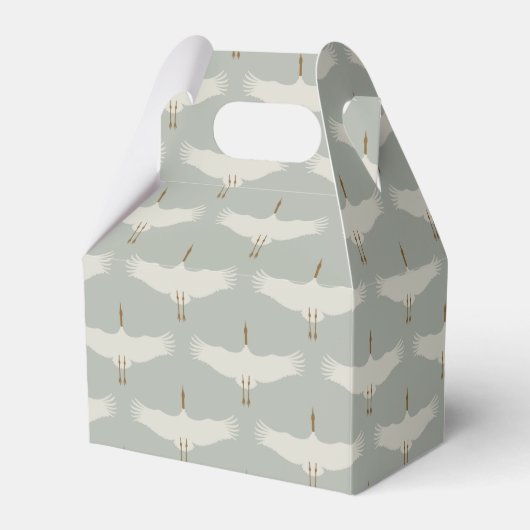 Ballotins Dusty Blue Neutral Birds Grues Art Déco Motif (Verso)