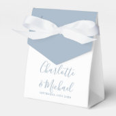 Ballotins Dusty Blue Signature Script Élégant Mariage (Verso)
