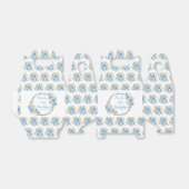 Ballotins Dusty Blue Silver Fleurs élégantes fête d'annivers (Déplié)