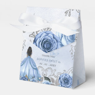 Ballotins Dusty Blue Silver Floral Princess SWEET 16