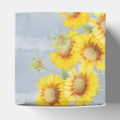 Ballotins Dusty Blue Watercolor Sunflowers Monogram Mariage (Haut)