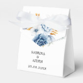 Ballotins Dusty Blue White Gold Floral Mariage (Verso)