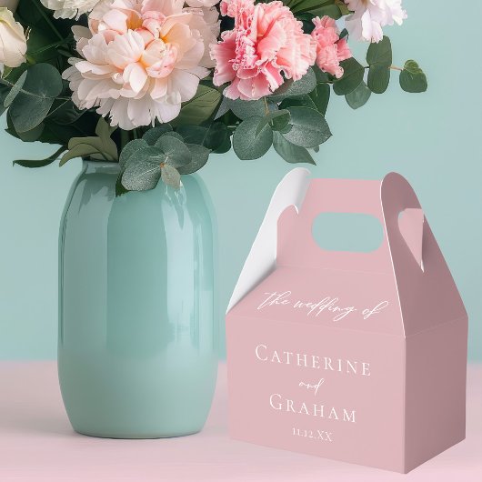 Ballotins Dusty Rose Pink Typographie Feminine Mariage