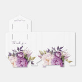 Ballotins Dusty violet lavande Floral Boho mariage monogramm (Déplié)