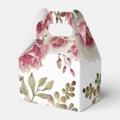 Ballotins Dustyr rose de fleurs d'aquarelle et mariage feuil (Arrière)