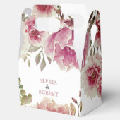 Ballotins Dustyr rose de fleurs d'aquarelle et mariage feuil (Ouvert)