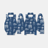 Ballotins Eau aquarelle bleu marine Animaux marins océan  (Déplié)