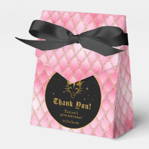 Ballotins Écaille de Dragon Rose Or Anniversaire Merci