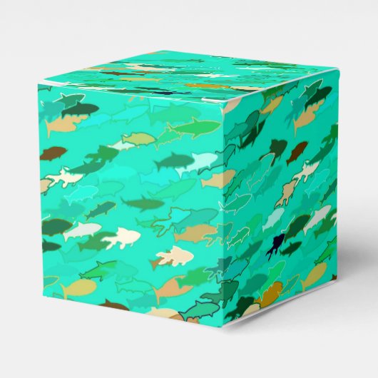Ballotins École de Poisson, Aqua, Vert et Or (Verso)