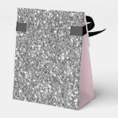 Ballotins Écriture de nom de monogramme pailleté argent rose (Arrière)