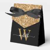 Ballotins Écriture de nom de monogramme pailleté or moderne  (Verso)