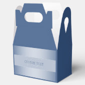 Ballotins Écriture élégante de monogramme modifiable | Bleu (Ouvert)