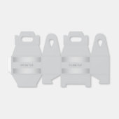 Ballotins Écriture élégante de monogramme modifiable | Gris (Déplié)