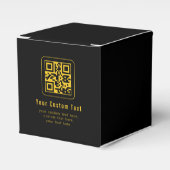Ballotins Editable QR Code & Text Template | Black & Gold (Verso)