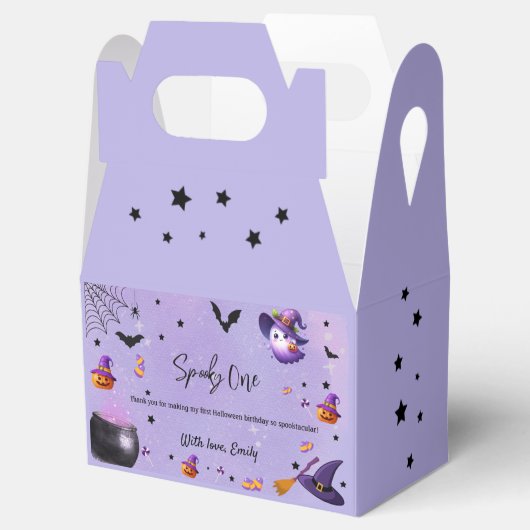 Ballotins Éffrayant premier anniversaire Halloween violet (Ouvert)