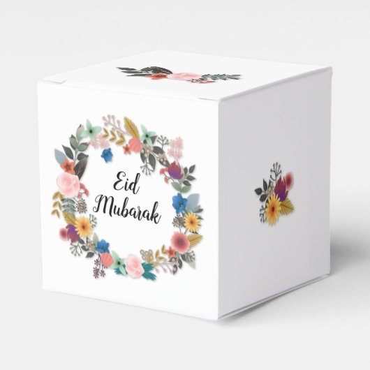 BALLOTINS EID MUBARAK FLORAL WREATH FAVEUR CUBE (Verso)