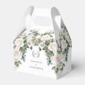 Ballotins Élégance botanique Roses blanches Monogramme Maria (Verso)