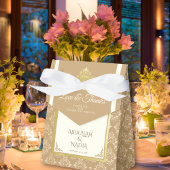 Ballotins Élégance damassée or Ivory pour mariage islamique 