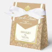 Ballotins Élégance damassée or Ivory pour mariage islamique  (Recto)