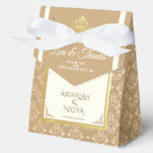 Ballotins Élégance en damas d'ivoire doré pour mariage islam (Recto)