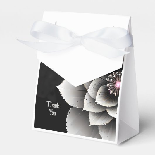 Ballotins Élégance intemporelle : Mariage en fleurs noir et  (Verso)