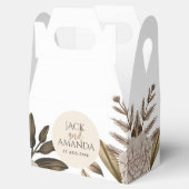 Ballotins Elégance Rustique Floral Wedding Favor Box (Ouvert)