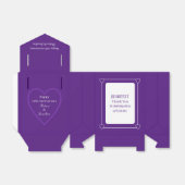 Ballotins Élégant 10e anniversaire Coeurs romantiques pourpr (Déplié)