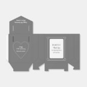 Ballotins Élégant 25e anniversaire Coeurs romantiques Argent (Déplié)