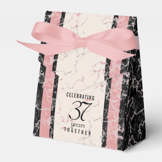 Ballotins Élégant 37e anniversaire du Mariage Alabaster (Verso)