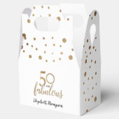 Ballotins Elégant 50 & fabuleux Confetti Or Blanc Anniversai (Ouvert)