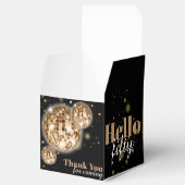 Ballotins Elégant 50e anniversaire Black Faux Merci or (Ouvert)