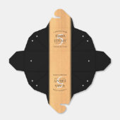 Ballotins Élégant 5e anniversaire de Mariage de bois (Déplié)