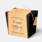 Ballotins Élégant 5e anniversaire de Mariage de bois (Arrière)