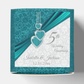 Ballotins Élégant 5e anniversaire de Mariage turquoise (Haut)