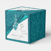 Ballotins Élégant 5e anniversaire de Mariage turquoise (Arrière)