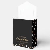 Ballotins Élégant 60e anniversaire Noir or Confetti Custom (Ouvert)