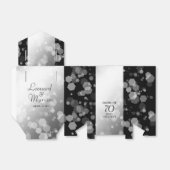 Ballotins Élégant 70e anniversaire de Mariage Platinum (Déplié)